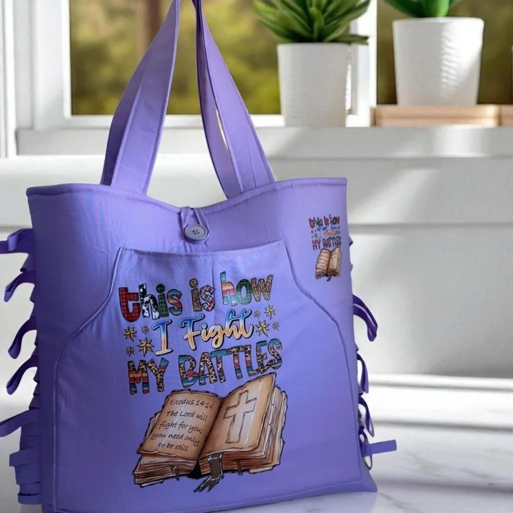 Vibrant Purple Artistic Tote Bag